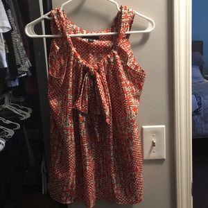 Snake print bow blouse